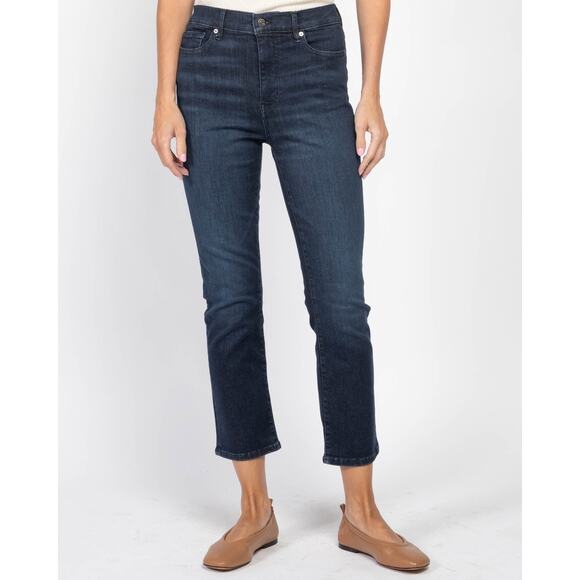 FRAME Le High Straight Jeans Size 29 Dante Blue Stretch Organic Denim Staple - Picture 4 of 16